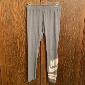 Nike grey cotton leggings logo XL